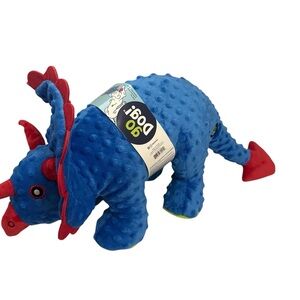 Blue and Red Triceratops Plush Stuffed Toy